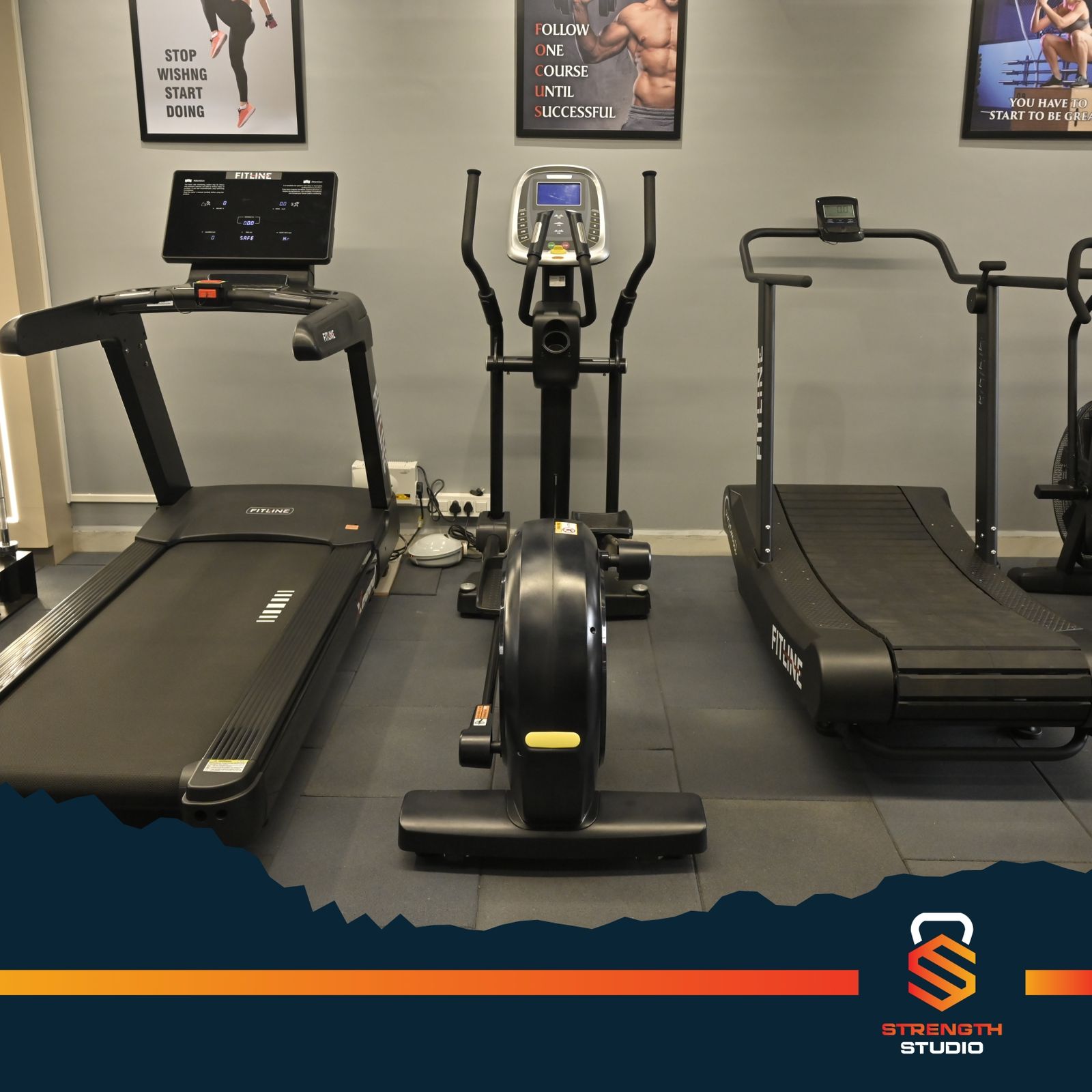Premium gym machines and fitness equipment at Strength Studio Belagavi Karnataka